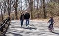 Senior Couple Walking in Park on Spring Day