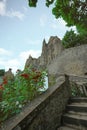 The walking stair upto the Mont Saint Michel abbey