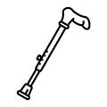 Walking stick icon, outline style