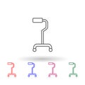 Walking stick, physiotherapy multi color icon. Simple thin line, outline vector of physiotherapy icons for ui and ux, website or