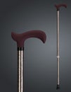 Walking sticks and crutches. High quality photo