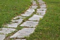 Walking on a stone path garden Royalty Free Stock Photo