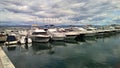 Opatia,Croatia - October 04, 2016: Marine bay with different yachts