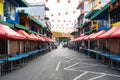 Walking Street food bazaar stand before opening