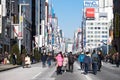 Walking street on National Foundation Day on FEBRUAY 11, 2015 in Ginza, Tokyo.