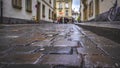 Walking Street With Paving Stone