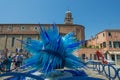 Walking through the streets of Murano. Cometa di Vetro and Chiesa di San Pietro martire