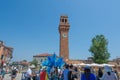 Walking through the streets of Murano. La Torre Civica di Murano e la Cometa di Vetro