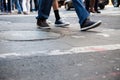 Walking on streets of New York City Royalty Free Stock Photo