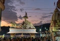 View of Statues during Puja on the Ganges River in Rishikesh Royalty Free Stock Photo