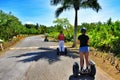 Walking through the suburbs of Punta Cana on the Segway Human Transporter