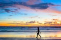 Walking at sunset. Bali island Royalty Free Stock Photo