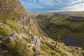 Walking to Malham Tarn via Malham Cove and Watlowes Dry Valley in the Yorkshire Dales Royalty Free Stock Photo