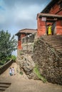 Walking to the temple