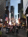 Walking to Times Square