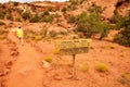 Walking to the Upheaval Dome, Utah Royalty Free Stock Photo