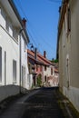 Walking in touristic old village Ambonnay, grand cru village for producing of sparkling wine champagne, France Royalty Free Stock Photo