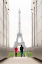 Walking toward the Tour Eiffel