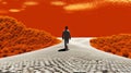 Walking Towards The Orange Horizon: A Postmodernist Collage