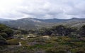 Walking track at Charlotte pass in the Snowy Mountains Royalty Free Stock Photo