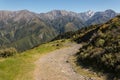 Walking track in Kaikoura Ranges