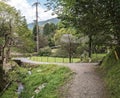 Walking tracks in the hills of Ohara village. Royalty Free Stock Photo