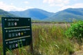 Walking tracks sign in Wilson Promontory, Australia. Royalty Free Stock Photo