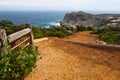 Walking trail along the coastline