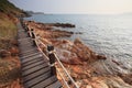 Walking trail in khao leam ya sea national park rayong eastern o Royalty Free Stock Photo