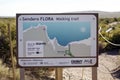 Walking trail map at Punta Loma, Argentina