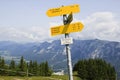 Walking trails at the Seltschacher Alm, Austria Royalty Free Stock Photo