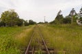 Walking on the train tracks.jpg Royalty Free Stock Photo