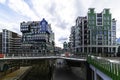 Walking under Zaandam center city street