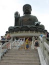 Tian Tan Buddha near Ngong Ping village, Lantau island, Hong Kong Royalty Free Stock Photo