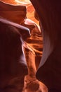 Light shines through upper antelope canyon Royalty Free Stock Photo