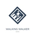 walking walker traffic icon in trendy design style. walking walker traffic icon isolated on white background. walking walker Royalty Free Stock Photo