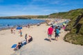 Walking on the Welsh Coast Path around Aberdaron on the Llyn Peninsula in North Wales