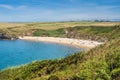 Walking on the Welsh Coast Path around Aberdaron on the Llyn Peninsula in North Wales