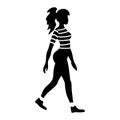 Walking woman silhouette