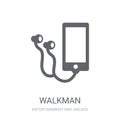 Walkman icon. Trendy Walkman logo concept on white background fr