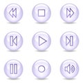 Walkman web icons, glossy pearl series