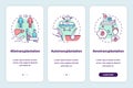 Walkthrough cell therapy strategies with colorful icons