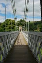Walkway across the chainbridge at Melrose, Scotland