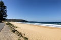 Walkway along empty beach in Sidney Australia coast Royalty Free Stock Photo