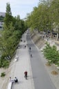 Walkway along the Rhone River pathway