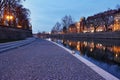 Walkway along the river Elbe