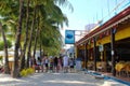 Walkway along The White Beach. Boracay, Philippines. Royalty Free Stock Photo