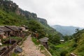 Walkway at ancient Xuankong or Hanging Village