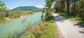 Walkway from Bad Tolz to Lenggries, along Isar river, upper bavaria