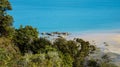 Walkway and the Beach at Anchorage Bay, Abel Tasman National Park, New Zealand Royalty Free Stock Photo